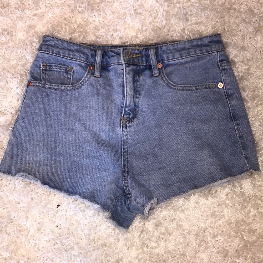 Vintage Style High Waist Jean Shorts